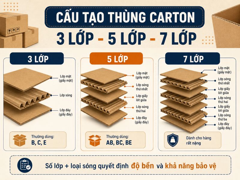 Cấu tạo thùng carton