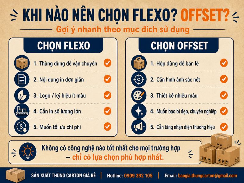 Khi nào nên chọn in flexo hay offset