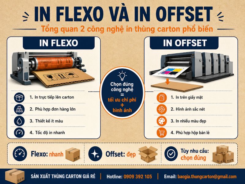 Tổng quan in flexo và in offset