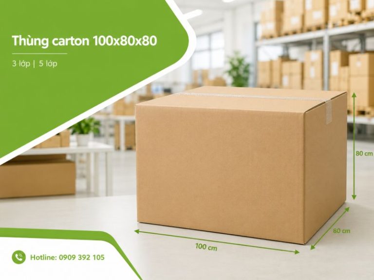 Thùng carton 100x80x80 3 lớp 5 lớp TPHCM