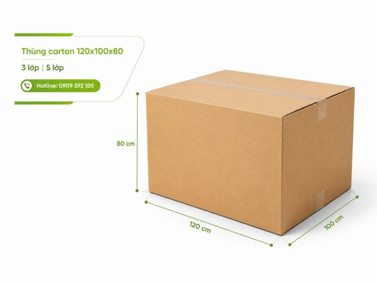 Thùng carton 120x100x80 3 lớp 5 lớp TPHCM