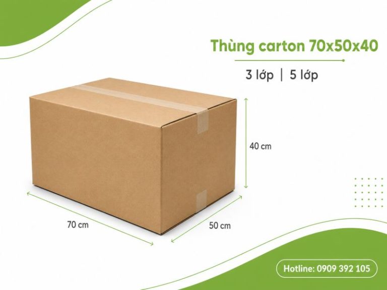 Thùng carton 70x50x40 3 lớp 5 lớp TPHCM
