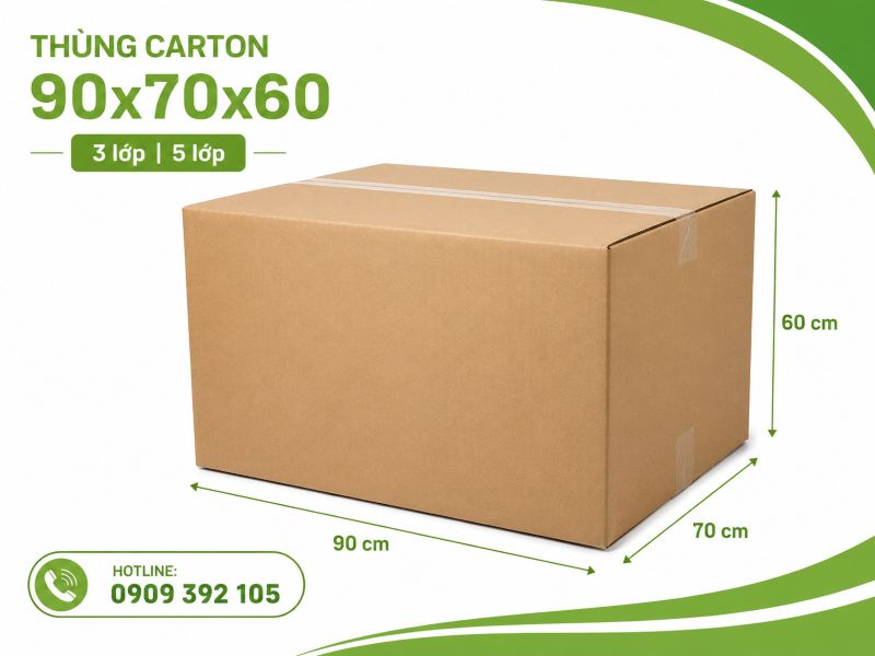 Thùng carton 90x70x60 3 lớp 5 lớp TPHCM
