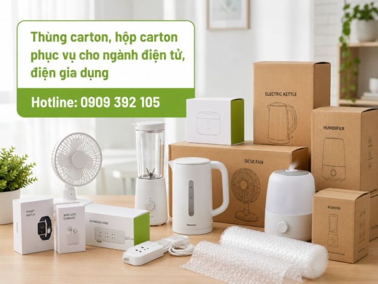 Thùng carton, hộp carton phục vụ cho ngành điện tử, điện gia dụng