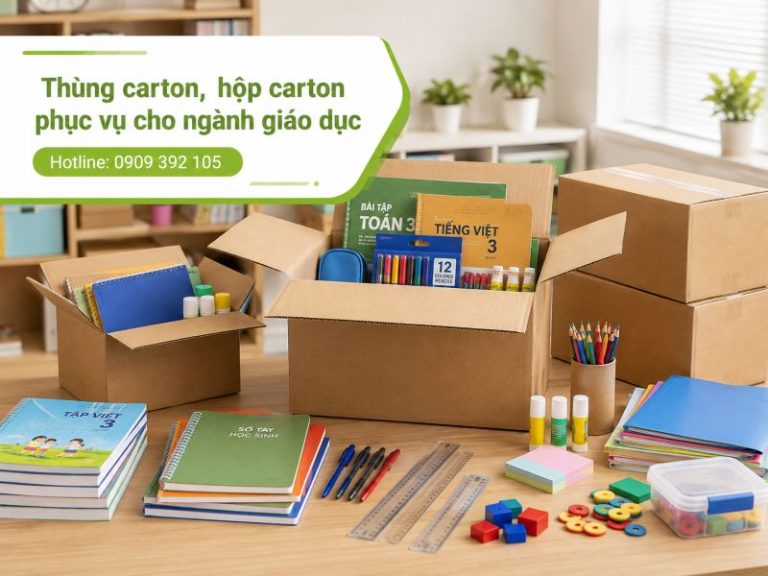 Thùng carton, hộp carton phục vụ cho ngành giáo dục