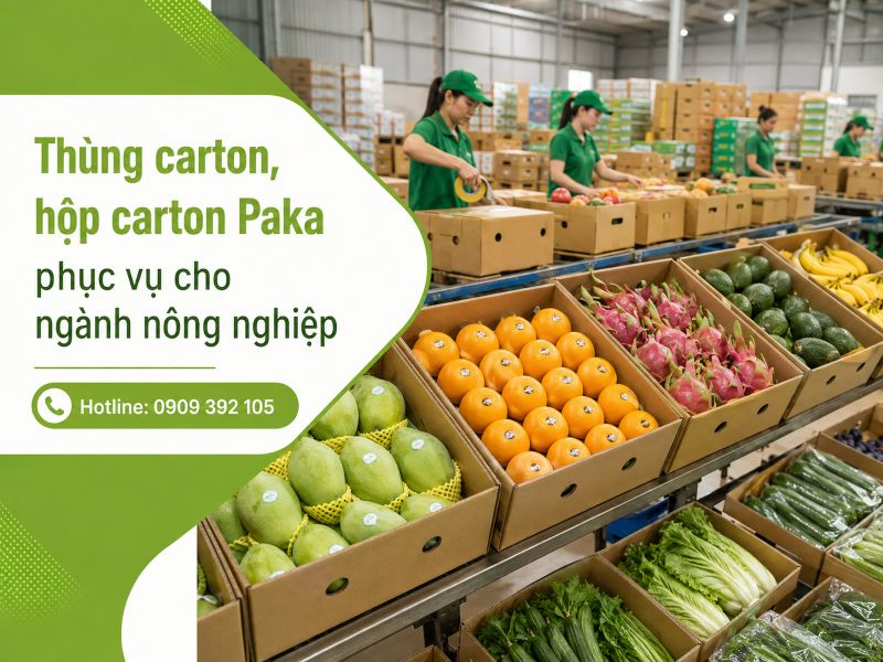 Thùng carton, hộp carton phục vụ cho ngành nông nghiệp