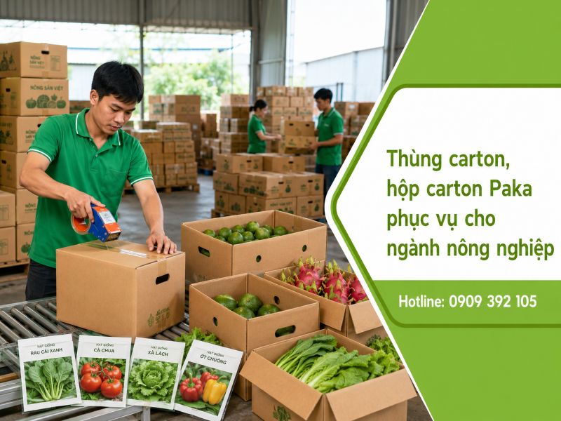 Thùng carton, hộp carton phục vụ cho ngành nông nghiệp