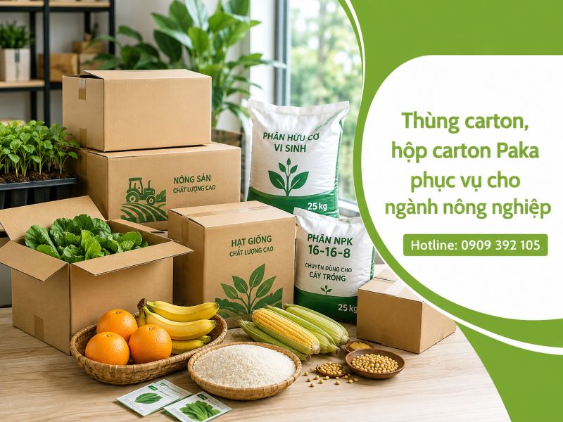 Thùng carton, hộp carton phục vụ cho ngành nông nghiệp