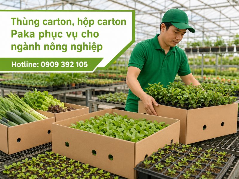 Thùng carton, hộp carton phục vụ cho ngành nông nghiệp