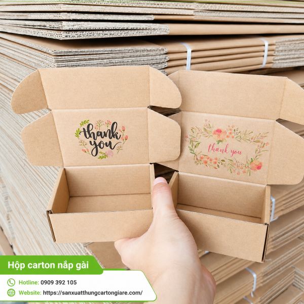 Hộp carton nắp gài giá rẻ TPHCM