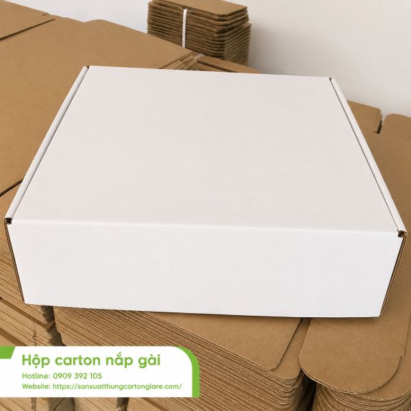 Hộp carton nắp gài giá rẻ TPHCM