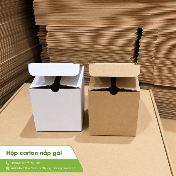 Hộp carton nắp gài giá rẻ TPHCM