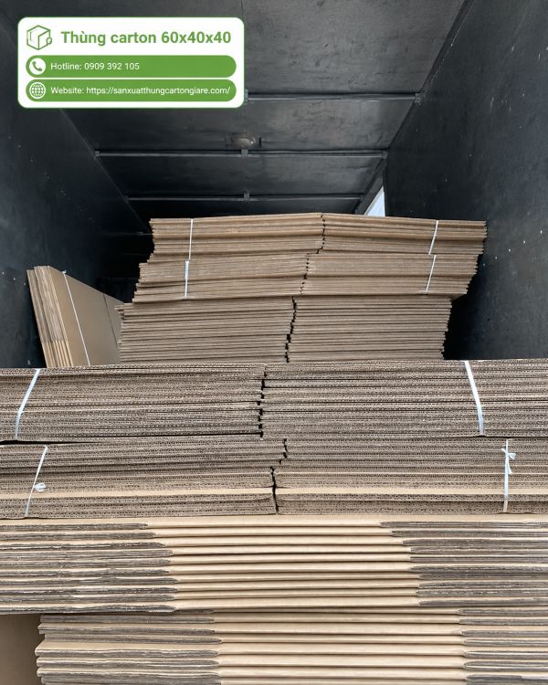 Thùng carton 60x40x40 3 lớp, 5 lớp giá rẻ