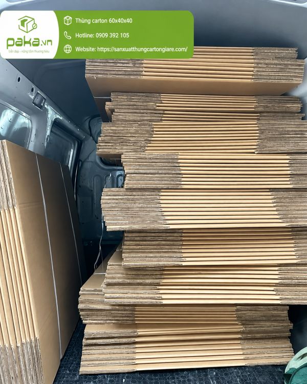 Thùng carton 60x40x40 3 lớp, 5 lớp giá rẻ