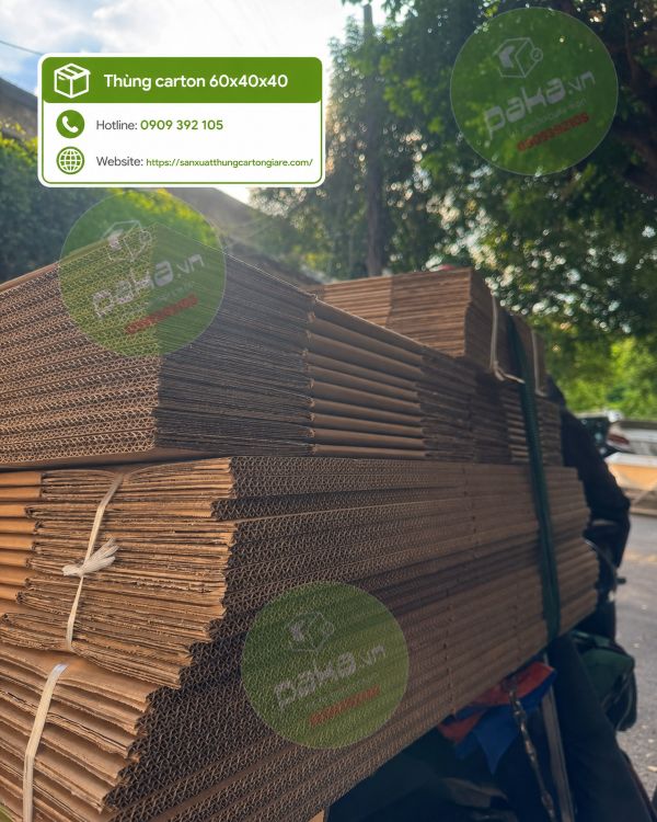 Thùng carton 60x40x40 3 lớp, 5 lớp giá rẻ