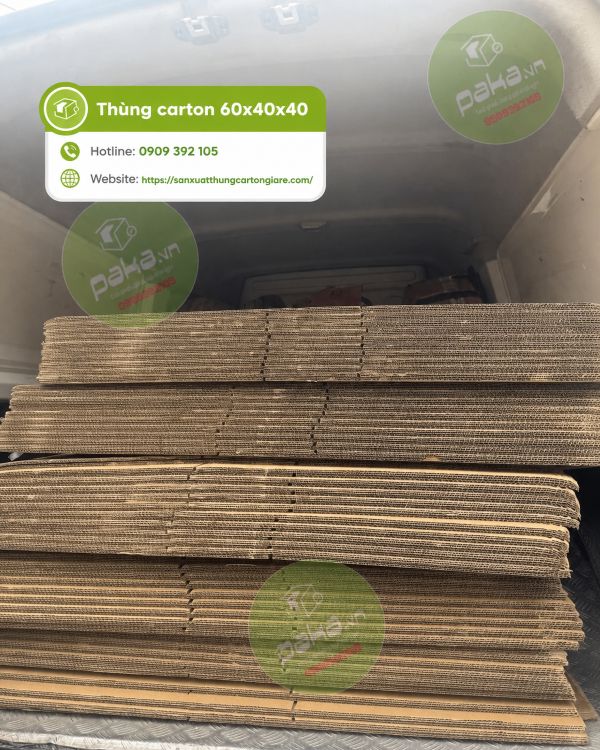 Thùng carton 60x40x40 3 lớp, 5 lớp giá rẻ