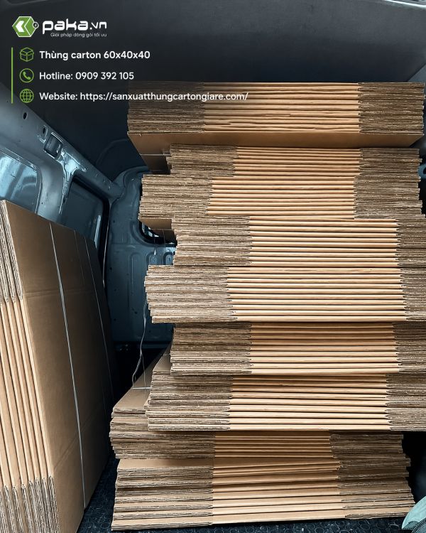 Thùng carton 60x40x40 3 lớp, 5 lớp giá rẻ