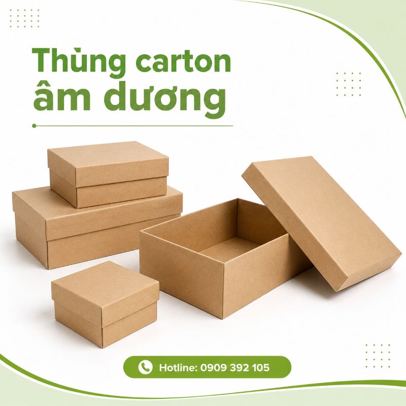 Thùng carton âm dương nắp rời