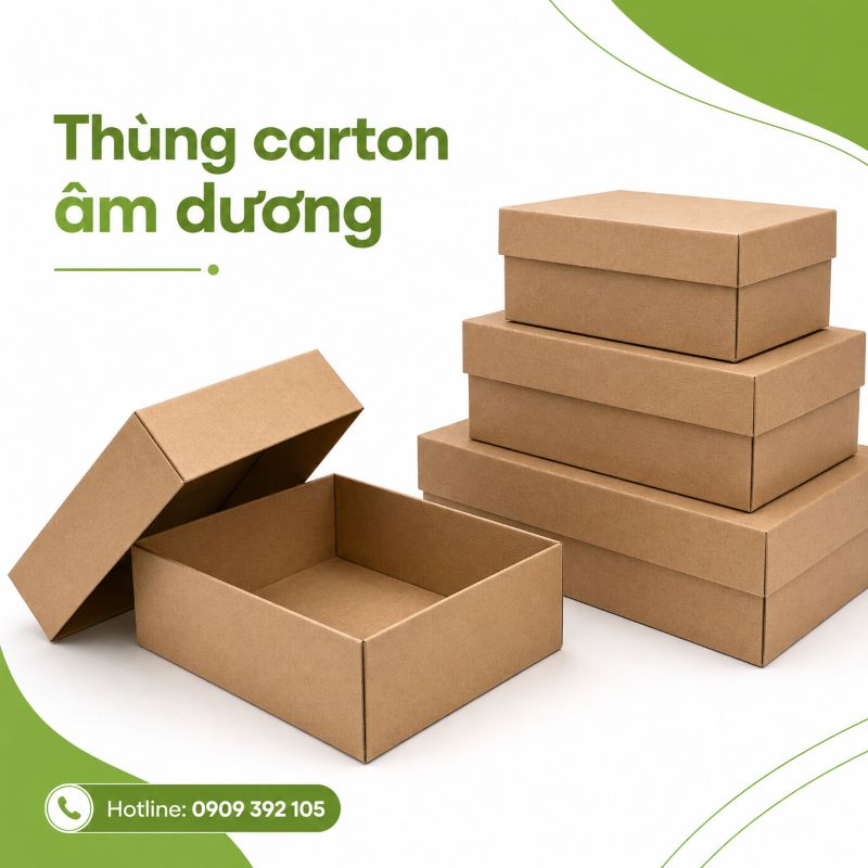 Thùng carton âm dương nắp rời