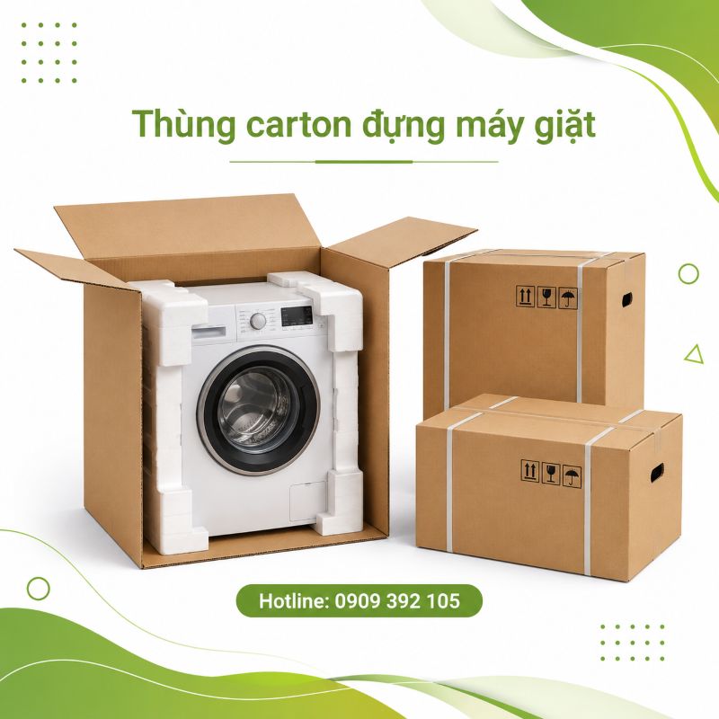 Thùng carton đựng máy giặt tại TPHCM
