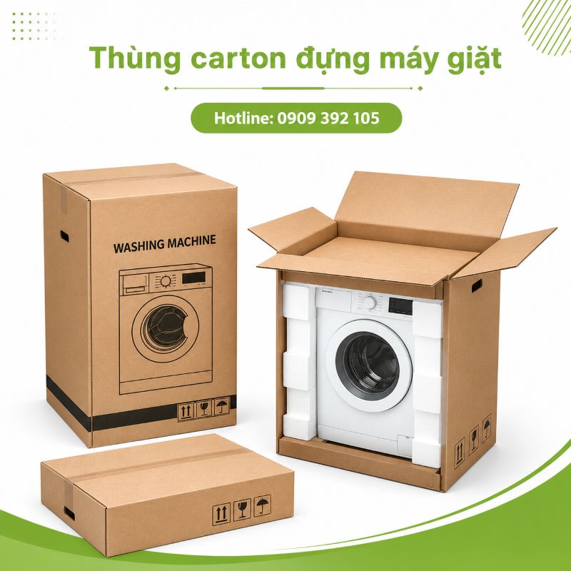 Thùng carton đựng máy giặt tại TPHCM