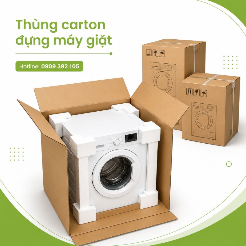 Thùng carton đựng máy giặt tại TPHCM
