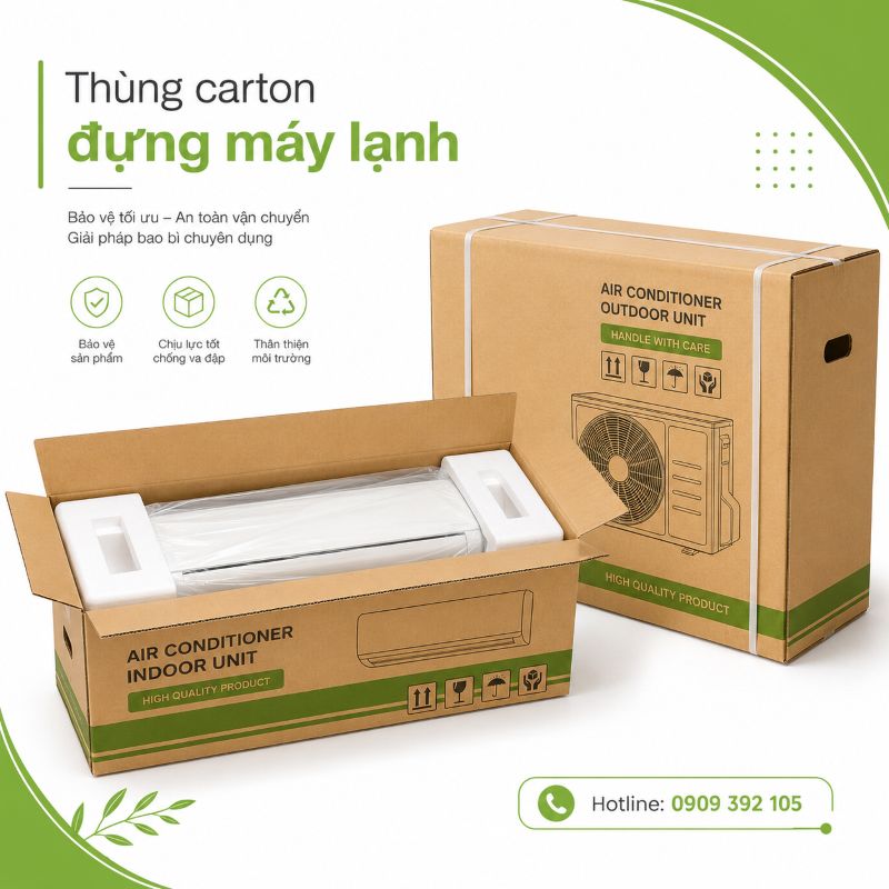 Thùng carton đựng máy lạnh tại TPHCM