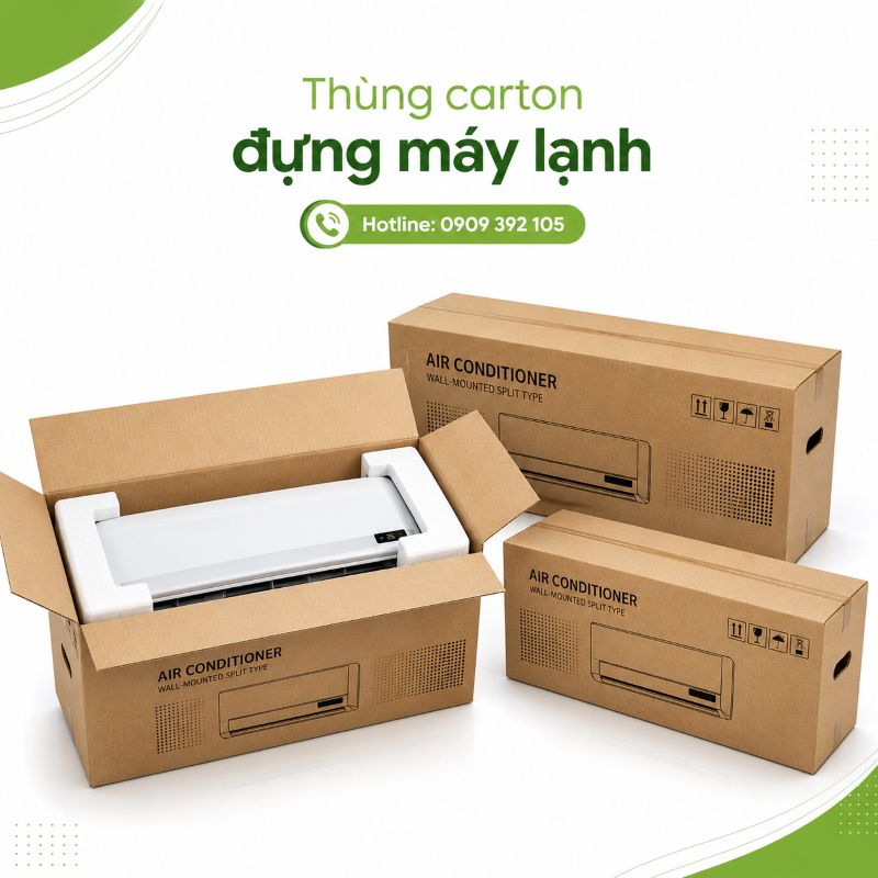Thùng carton đựng máy lạnh tại TPHCM
