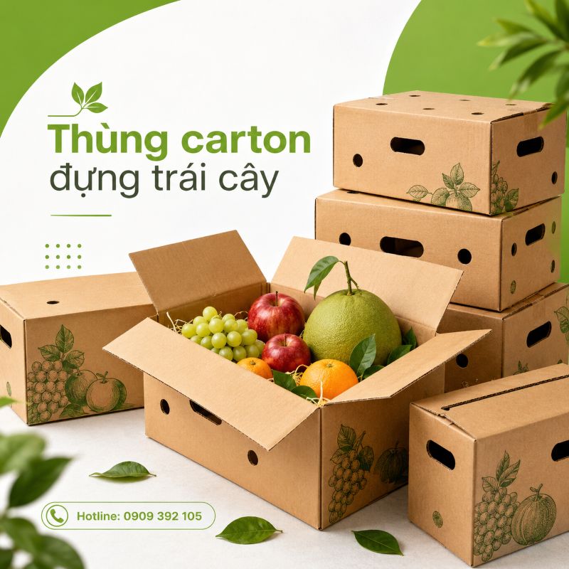 Thùng carton đựng trái cây tại TPHCM