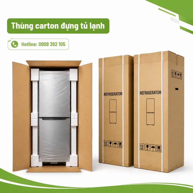 Thùng carton đựng tủ lạnh tại TPHCM