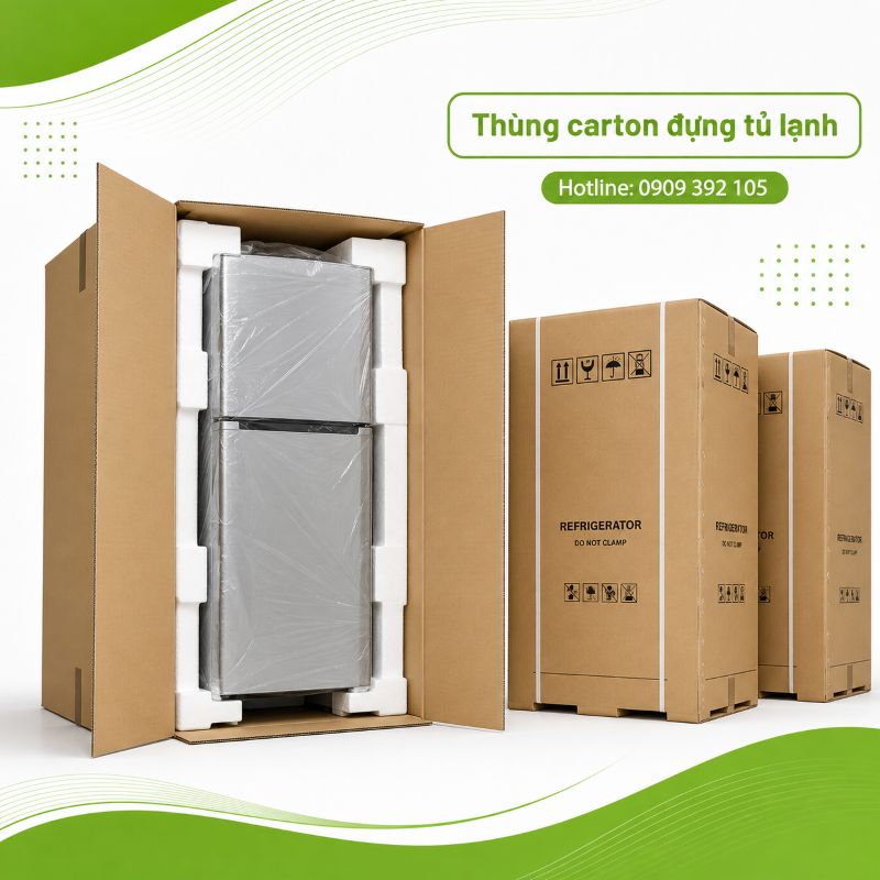 Thùng carton đựng tủ lạnh tại TPHCM