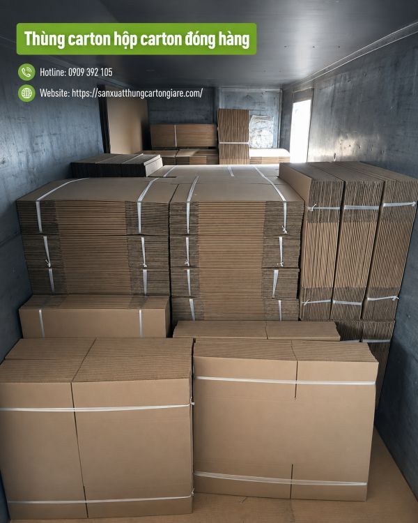 Thùng carton hộp carton đóng hàng giá rẻ tại TPHCM