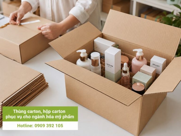 Thùng carton, hộp carton phục vụ cho ngành hóa mỹ phẩm