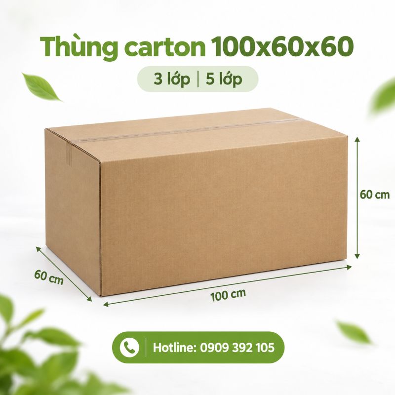 Thùng carton 100x60x60 3 lớp 5 lớp TPHCM