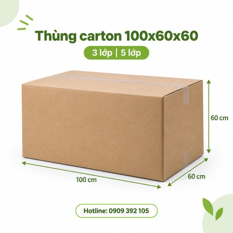 Thùng carton 100x60x60 3 lớp 5 lớp TPHCM