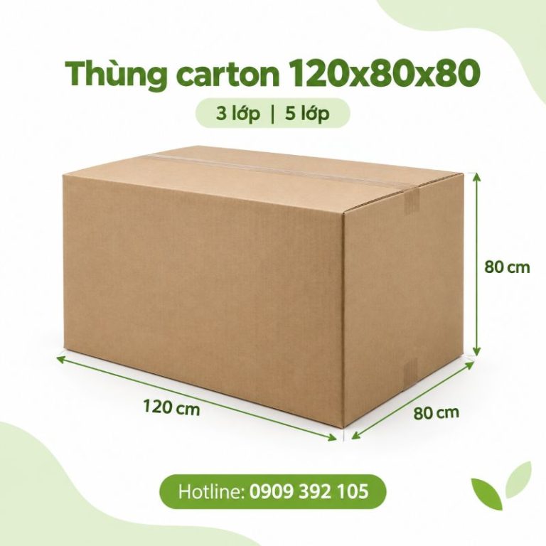 Thùng carton 120x80x80 3 lớp 5 lớp TPHCM