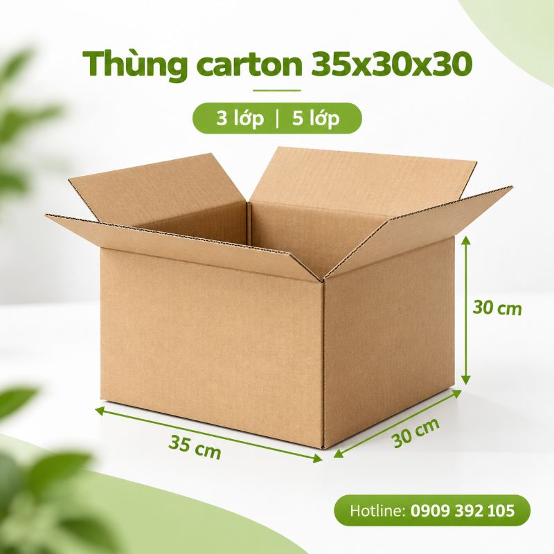 Thùng carton 35x30x30 3 lớp 5 lớp TPHCM
