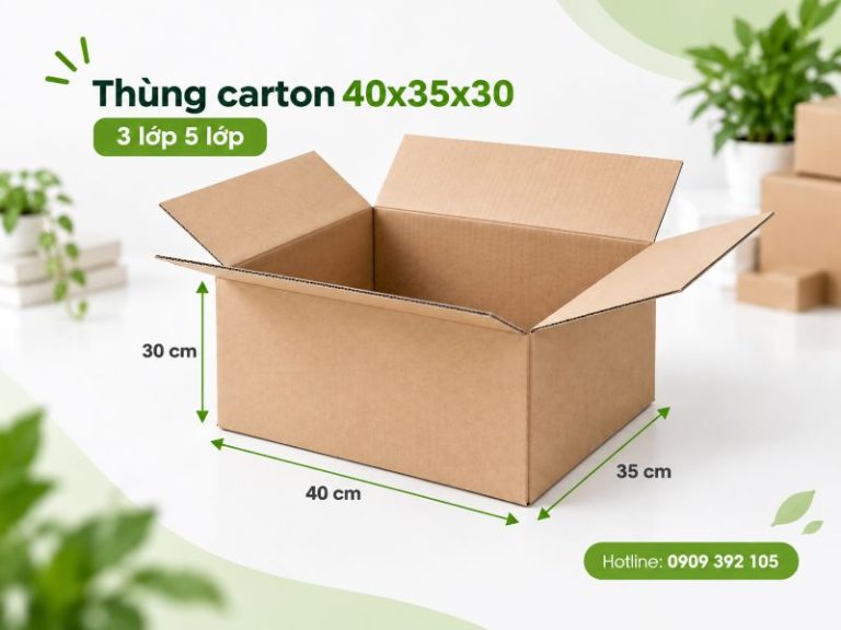 Thùng carton 40x35x30 3 lớp 5 lớp TPHCM