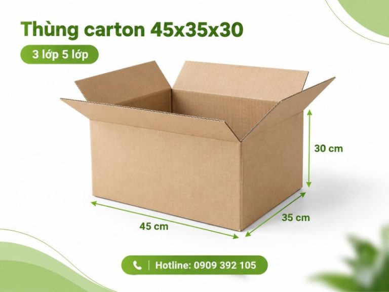 Thùng carton 45x35x30 3 lớp 5 lớp TPHCM