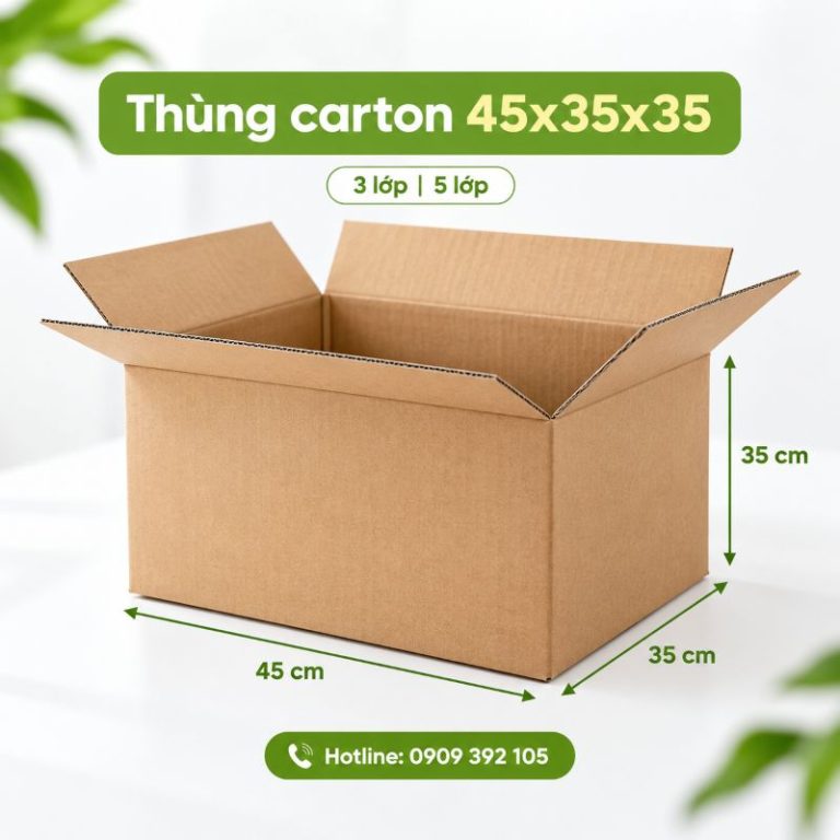 Thùng carton 45x35x35 3 lớp 5 lớp TPHCM