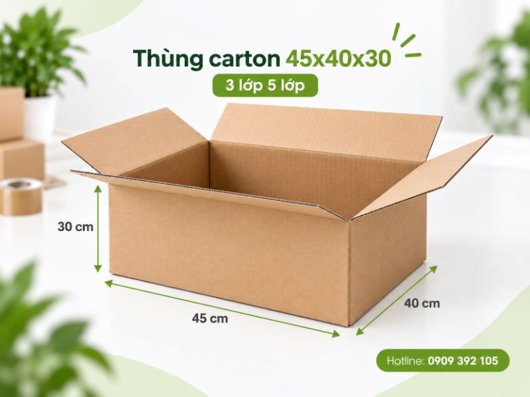 Thùng carton 45x40x30 3 lớp 5 lớp TPHCM