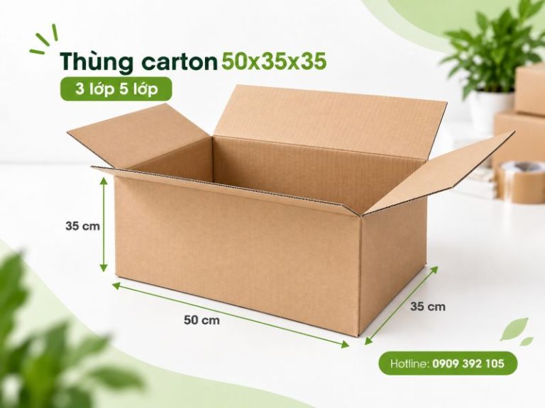 Thùng carton 50x35x35 3 lớp 5 lớp TPHCM