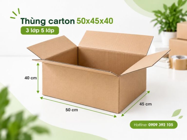 Thùng carton 50x45x40 3 lớp 5 lớp TPHCM