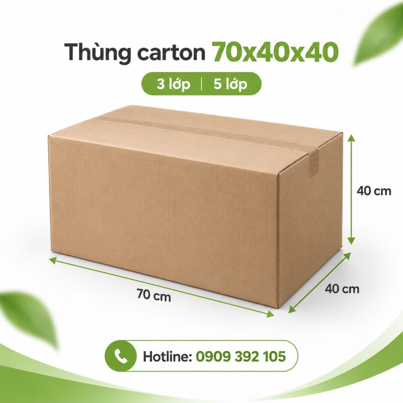 Thùng carton 70x40x40 3 lớp 5 lớp TPHCM