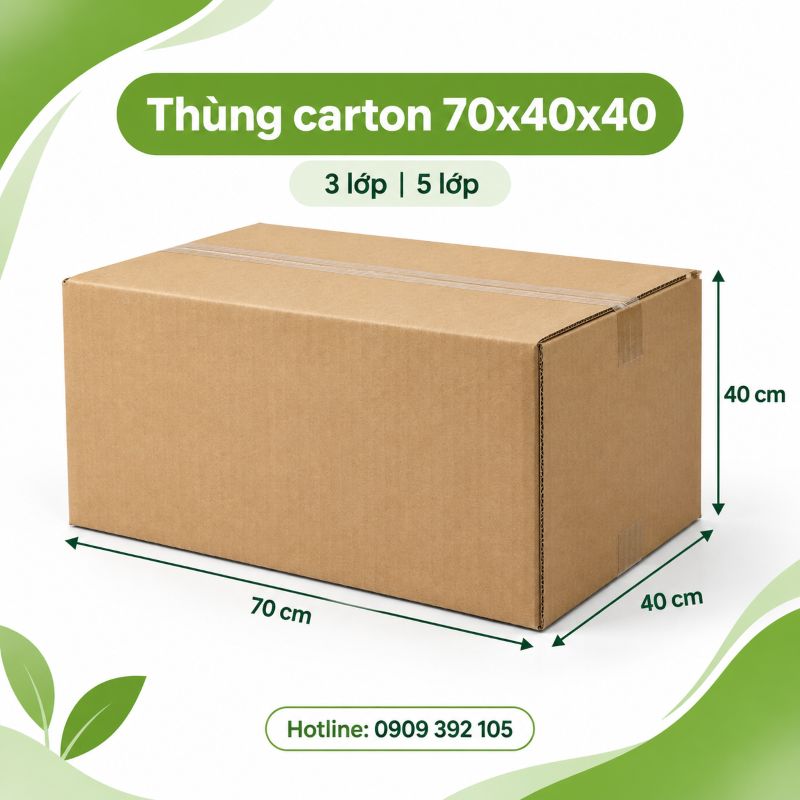 Thùng carton 70x40x40 3 lớp 5 lớp TPHCM
