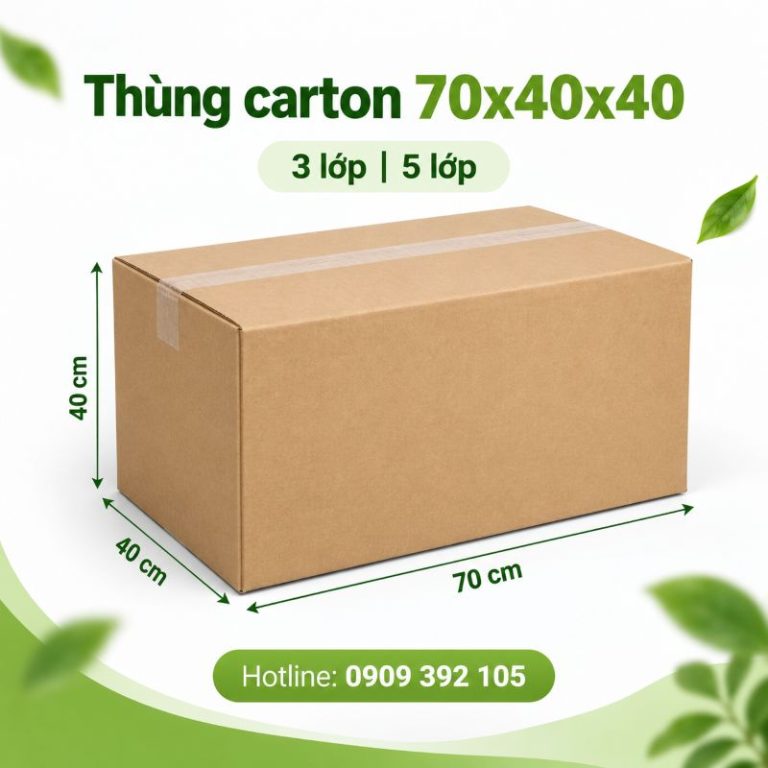 Thùng carton 70x40x40 3 lớp 5 lớp TPHCM