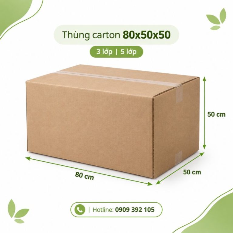 Thùng carton 80x50x50 3 lớp 5 lớp TPHCM