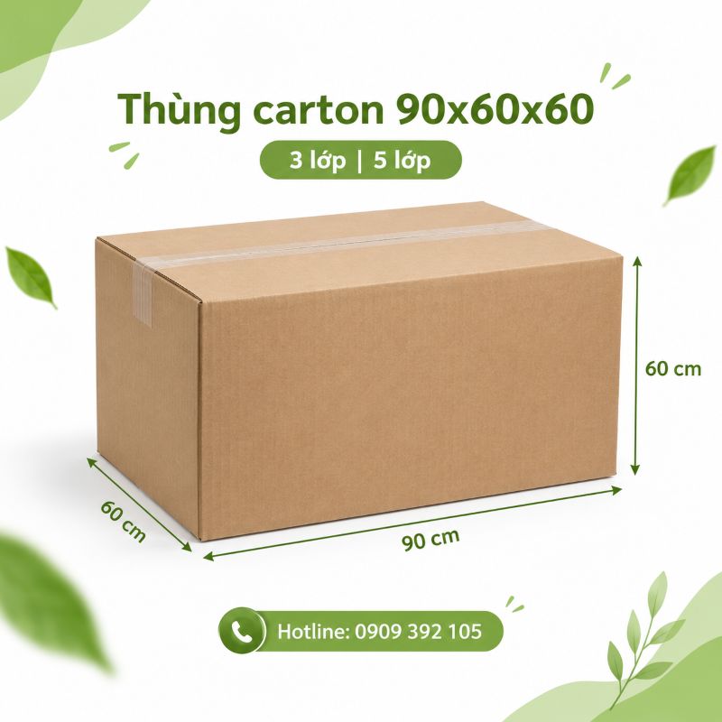 Thùng carton 90x60x60 3 lớp 5 lớp TPHCM