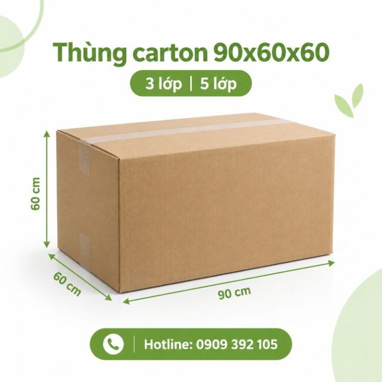 Thùng carton 90x60x60 3 lớp 5 lớp TPHCM