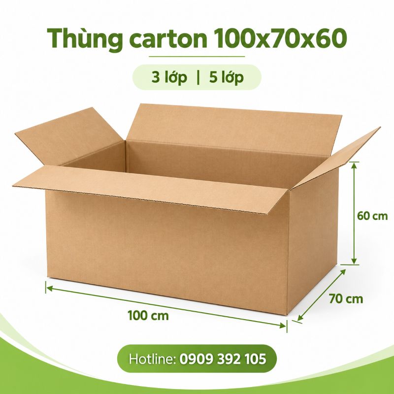 Thùng carton 100x70x60 3 lớp 5 lớp TPHCM